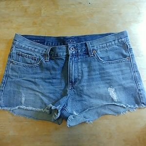 Lucky Brand cut off distressed denim shorts